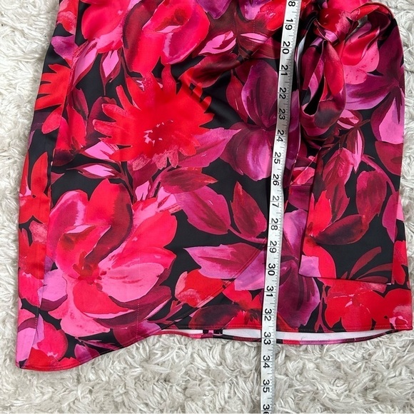 NBD Levigne Mini Wrap Style Dress in Dark Floral - Picture 14 of 16